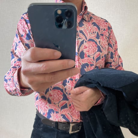 LIBERTY FABRICS　NO.35 リバティプリント  ドレスシャツ リバティシャツ  ＜Floral Chintz/フローラル・チンツ＞