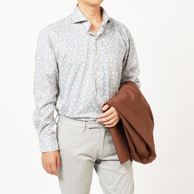 LIBERTY FABRICS NO.55 リバティプリント ドレスシャツ リバティシャツ