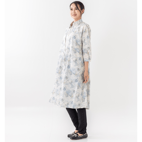 LIBERTY FABRICS  NO.b1534-world リバティプリント リバティ ワンピース   ＜Around the world アラウンド・ザ・ワールド＞