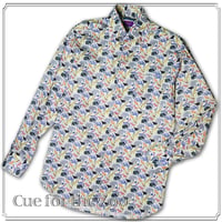 LIBERTY FABRICS　NO.05 リバティプリント リバティシャツ   ドレスシャツ ＜ Cue for the Zoo / キュー・フォー・ザ・ズー＞