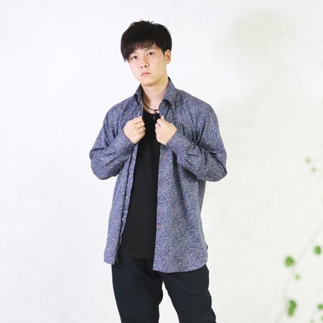 LIBERTY FABRICS　NO.07 リバティプリントプリント リバティシャツ  ドレスシャツ　＜ スーパーノヴァ＞