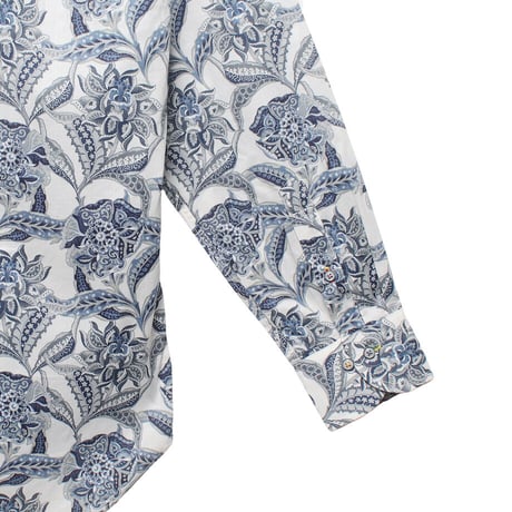 LIBERTY FABRICS　 NO.60 リバティプリント  ドレスシャツ リバティシャツ  ＜ Floral Chintz / フローラル チンツ　ホワイト系 ＞