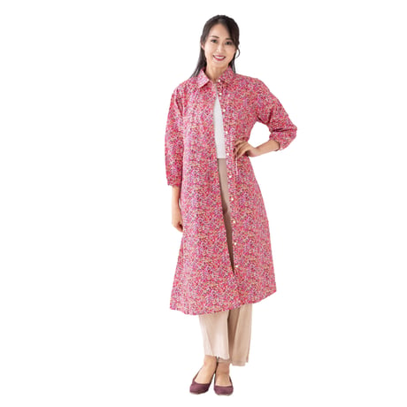 （レディース）LIBERTY FABRICS  NO.b015 リバティプリント リバティ ワンピース   ＜ARRIETTY VIOLET アリエッティ・バイオレット＞
