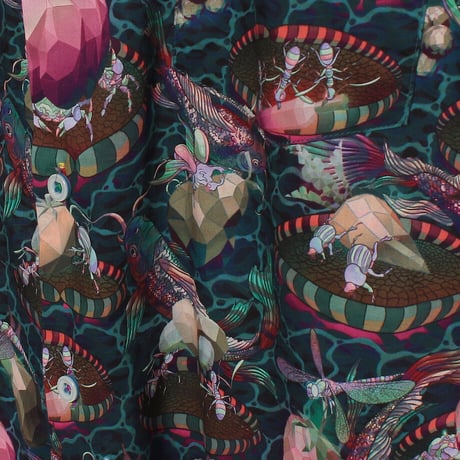 LIBERTY FABRICS  NO. 99 リバティプリント リバティ リバティシャツ   ドレスシャツ  ＜WILD WORLD / ワイルド・ワールド＞