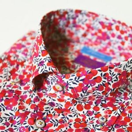 LIBERTY FABRICS　NO.12 　リバティプリント  ドレスシャツ リバティシャツ  ＜ Wiltshire / ウィルトシャー ＞