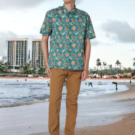 LIBERTY FABRICS　NO.71リバティプリント  半袖シャツ リバティシャツ  ＜Dantes Paradice/ダンテズ・パラダイス＞
