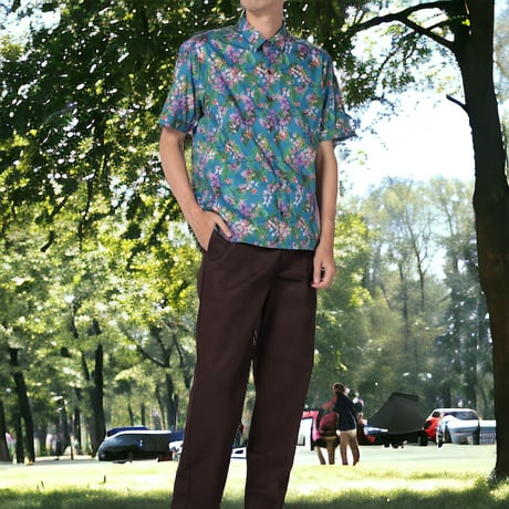 LIBERTY FABRICS　NO.73 リバティプリント  半袖シャツ リバティシャツ  ＜ Ostrley / オスタリー＞