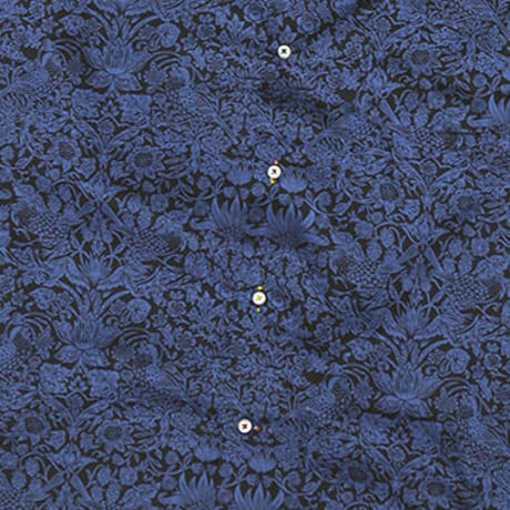 LIBERTY FABRICS　NO.09 リバティプリント 高級 メンズ セレブ ベスト　＜Strawberry Meadow/ストロベリーメドウ＞【ネイビーブルー】