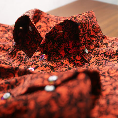 LIBERTY FABRICS　 NO.47 リバティプリント  ドレスシャツ  リバティシャツ  コーデュロイ　＜ Mythical Quest/ミシカル・クエスト＞