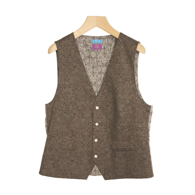 【新品】リバティ LIBERTY fabric　ボンディングフリースベスト（L） 新品】リバティ LIBERTY fabric ボンディングフリースベスト（L）