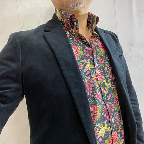 LIBERTY FABRICS　NO.39 リバティプリント  ドレスシャツ  リバティシャツ  ＜Dantes Paradice/ダンテズ・パラダイス＞