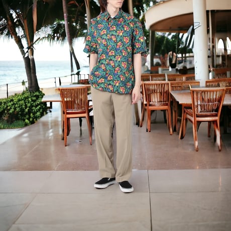 LIBERTY FABRICS　NO.107 リバティプリント  半袖シャツ リバティシャツ ＜WANDERING /ワンダリング＞