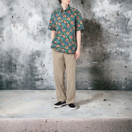 LIBERTY FABRICS　NO.107 リバティプリント  半袖シャツ リバティシャツ ＜WANDERING /ワンダリング＞