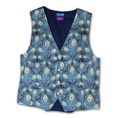 LIBERTY FABRICS　NO.11 リバティプリント 高級 メンズ セレブ ベスト　 ＜Juno Feather/ジュノフェザー＞