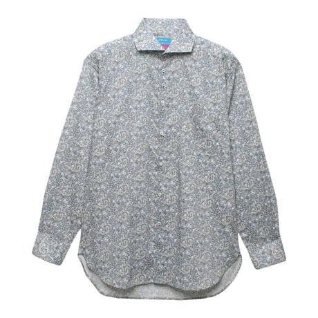 LIBERTY FABRICS　NO.50 リバティプリント  ドレスシャツ リバティシャツ  ＜ Brave Noah / ブレイブノア　グレー系＞