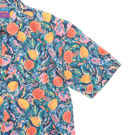 LIBERTY FABRICS　NO.75 リバティプリント  半袖シャツ リバティシャツ  ＜Summer Fruits　サマーフルーツ＞
