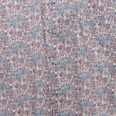 LIBERTY FABRICS　NO.49 リバティプリント  ドレスシャツ リバティシャツ  ＜ Brave Noah / ブレイブノア　ピンク系＞