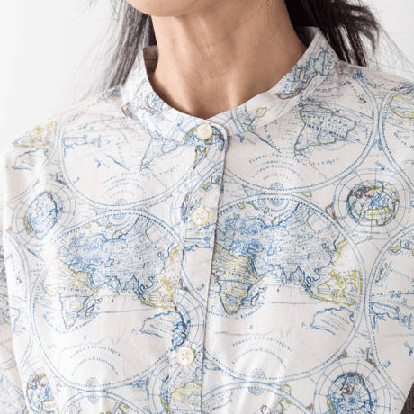 LIBERTY FABRICS  NO.b1534-world リバティプリント リバティ ワンピース   ＜Around the world アラウンド・ザ・ワールド＞