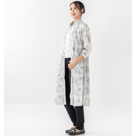 LIBERTY FABRICS  NO.b1534-world リバティプリント リバティ ワンピース   ＜Around the world アラウンド・ザ・ワールド＞