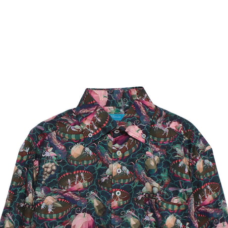 LIBERTY FABRICS  NO. 99 リバティプリント リバティ リバティシャツ   ドレスシャツ  ＜WILD WORLD / ワイルド・ワールド＞