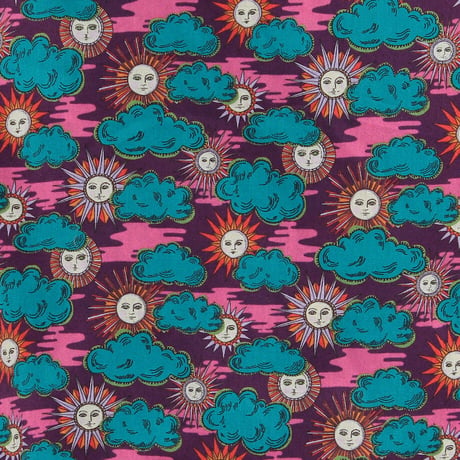 LIBERTY FABRICS　NO.109 リバティプリント  半袖シャツ リバティシャツ ＜FOLLOW THE SUN / フォロー・ザ・サン/パープル系 ＞