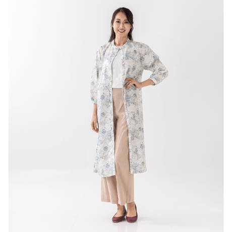 LIBERTY FABRICS  NO.b1534-world リバティプリント リバティ ワンピース   ＜Around the world アラウンド・ザ・ワールド＞