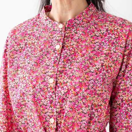 （レディース）LIBERTY FABRICS  NO.b015 リバティプリント リバティ ワンピース   ＜ARRIETTY VIOLET アリエッティ・バイオレット＞
