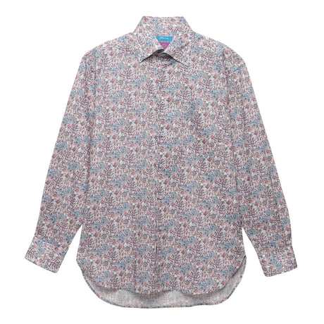 LIBERTY FABRICS　NO.49 リバティプリント  ドレスシャツ リバティシャツ  ＜ Brave Noah / ブレイブノア　ピンク系＞