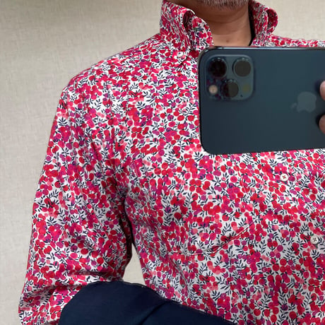 LIBERTY FABRICS　NO.12 　リバティプリント  ドレスシャツ リバティシャツ  ＜ Wiltshire / ウィルトシャー ＞