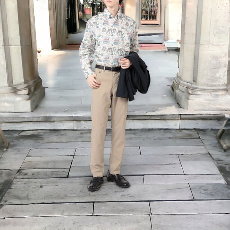 LIBERTY FABRICS  NO. 98 リバティプリント リバティ リバティシャツ   ドレスシャツ  ＜BONJOUR / ボンジュール＞