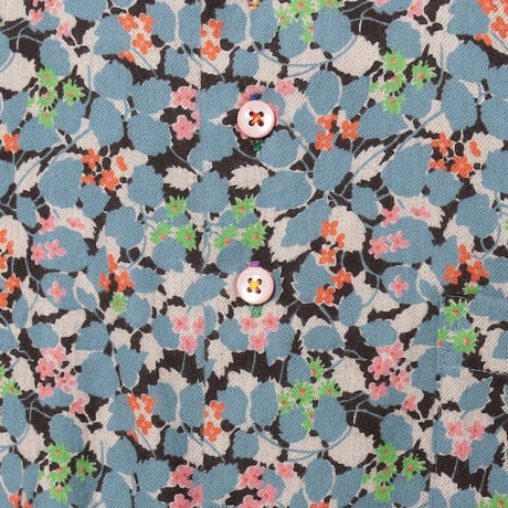 LIBERTY FABRICS  NO. 77 リバティプリント  ドレスシャツ リバティシャツ  ＜Leila レイラ＞