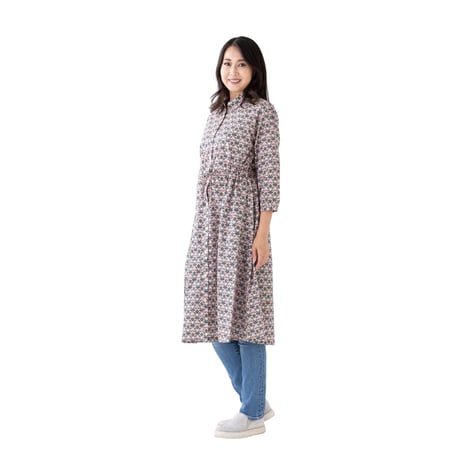 （レディース）LIBERTY FABRICS  NO.b010 リバティプリント リバティ ワンピース   ＜LOTUS LOVE ロータス ラブ ピンク系＞