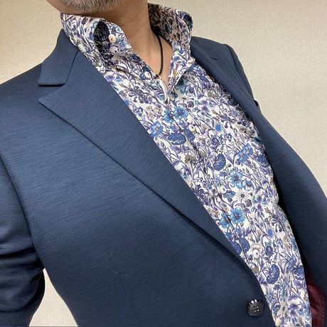 LIBERTY FABRICS　NO.16 リバティプリント  ドレスシャツ リバティシャツ  ＜ Rachel / レイチェル ＞