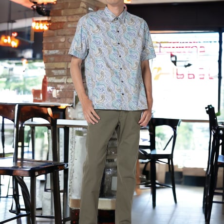 LIBERTY FABRICS　NO.70 リバティプリント  半袖シャツ リバティシャツ  ＜ Deco Paisley / デコペイズリー＞