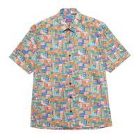 LIBERTY FABRICS　NO.74 リバティプリント  半袖シャツ リバティシャツ  ＜Patchwork Coast　パッチワーク コースト＞