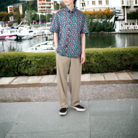 LIBERTY FABRICS　NO.109 リバティプリント  半袖シャツ リバティシャツ ＜FOLLOW THE SUN / フォロー・ザ・サン/パープル系 ＞