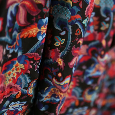 LIBERTY FABRICS　NO.28 リバティプリント  ドレスシャツ リバティシャツ  ＜French Brocade/フレンチ・ブロケード＞【レッド】