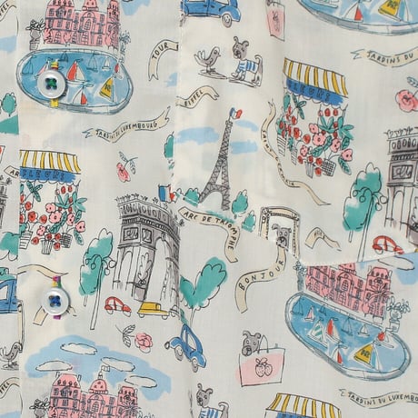 LIBERTY FABRICS  NO. 98 リバティプリント リバティ リバティシャツ   ドレスシャツ  ＜BONJOUR / ボンジュール＞