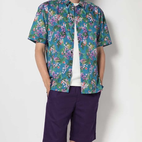 LIBERTY FABRICS　NO.73 リバティプリント  半袖シャツ リバティシャツ  ＜ Ostrley / オスタリー＞
