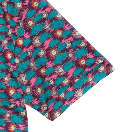 LIBERTY FABRICS　NO.109 リバティプリント  半袖シャツ リバティシャツ ＜FOLLOW THE SUN / フォロー・ザ・サン/パープル系 ＞