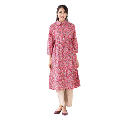 （レディース）LIBERTY FABRICS  NO.b015 リバティプリント リバティ ワンピース   ＜ARRIETTY VIOLET アリエッティ・バイオレット＞