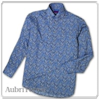 LIBERTY FABRICS　NO.34 リバティプリント  ドレスシャツ リバティシャツ  ＜ Aubrey Forest / オーブリ―・フォレスト ＞
