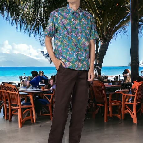 LIBERTY FABRICS　NO.73 リバティプリント  半袖シャツ リバティシャツ  ＜ Ostrley / オスタリー＞