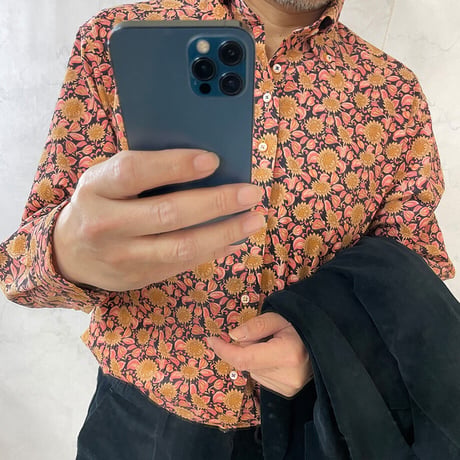 LIBERTY FABRICS　NO.45 リバティプリント  ドレスシャツ リバティシャツ コーデュロイ　＜ Synchronise / シンクロナイズ＞