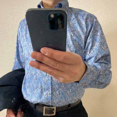 LIBERTY FABRICS　NO.34 リバティプリント  ドレスシャツ リバティシャツ  ＜ Aubrey Forest / オーブリ―・フォレスト ＞