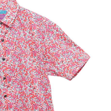 LIBERTY FABRICS　NO.64 リバティプリント  半袖シャツ リバティシャツ ＜ Wiltshire / ウィルトシャー ＞