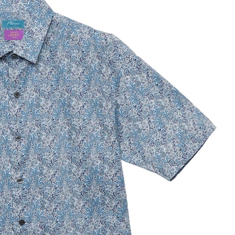 LIBERTY FABRICS　NO.69 リバティプリント  半袖シャツ リバティシャツ  ＜ Aubrey Forest / オーブリ―・フォレスト ＞