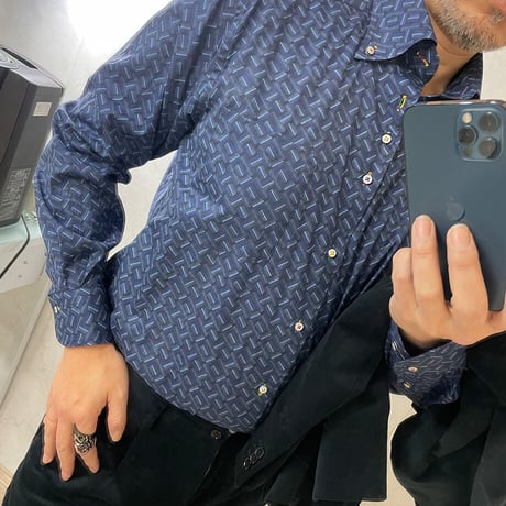 LIBERTY FABRICS　NO.38 リバティプリント  ドレスシャツ リバティシャツ  ＜Woven Spotts/ ウーブン・スポッツ ＞