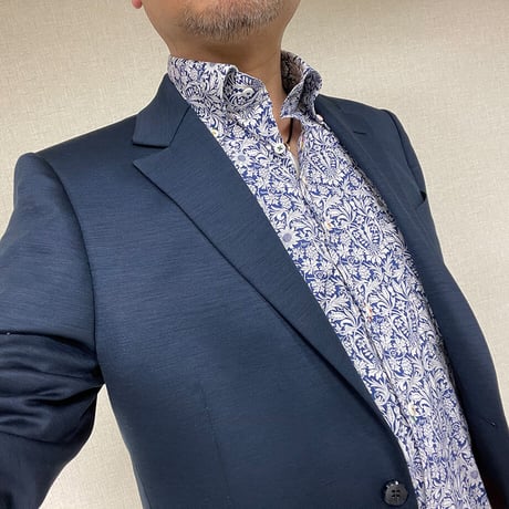 LIBERTY FABRICS　NO.14  リバティプリント  ドレスシャツ リバティシャツ  ＜ Mortimer / モーティマー＞