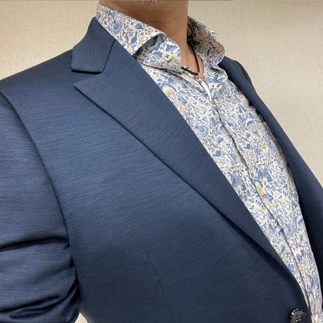 LIBERTY FABRICS　NO.22  リバティプリント  ドレスシャツ リバティシャツ  ＜ Lodden / ロデン＞